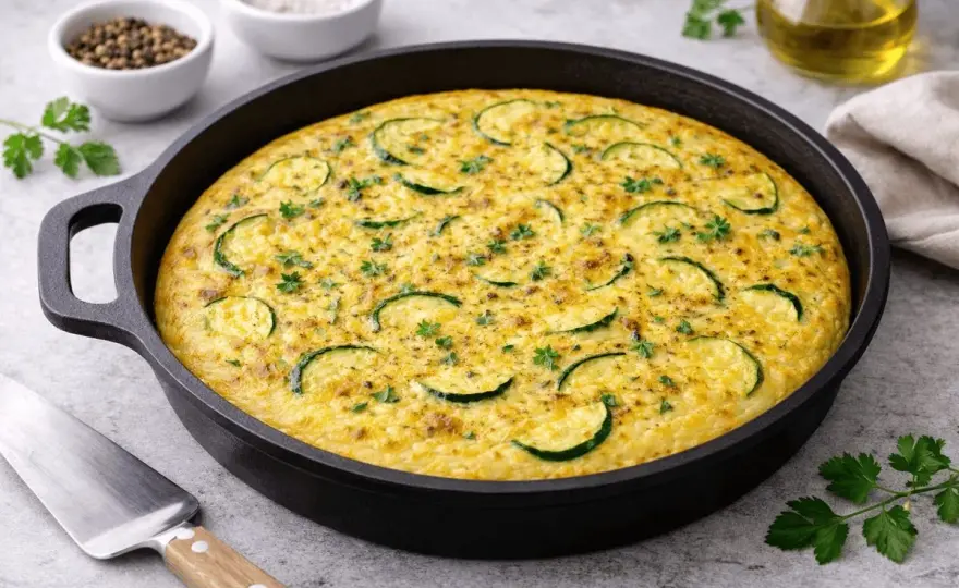 Frittata al forno semplice, morbida e dorata