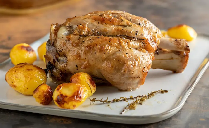 Stinco di maiale al forno tenero e croccante
