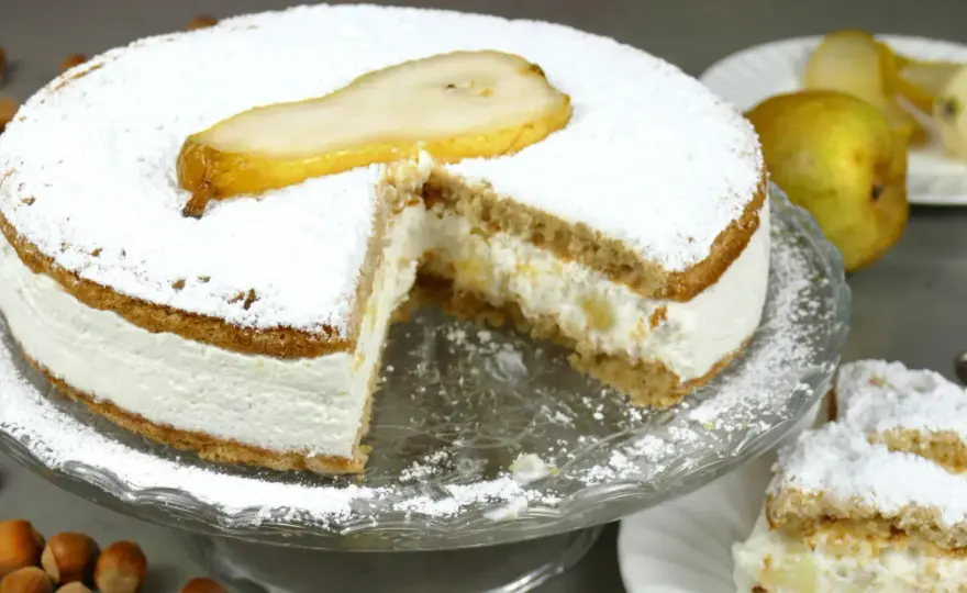 Torta ricotta e pere originale campana, cremosa e stabile