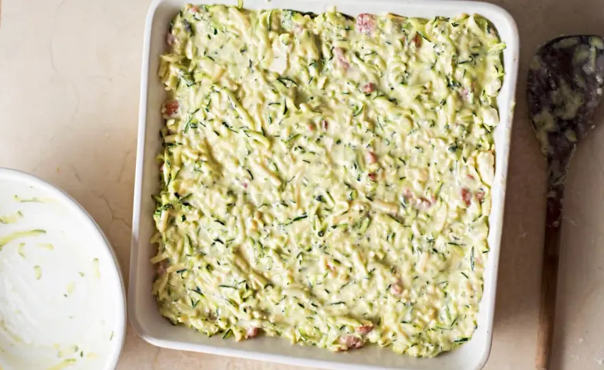 Sformato di zucchine al forno, morbido e senza acqua