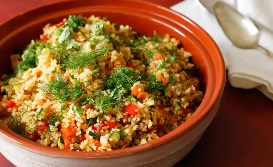 Tabulè di verdure perfetto - bulgur o cous cous?